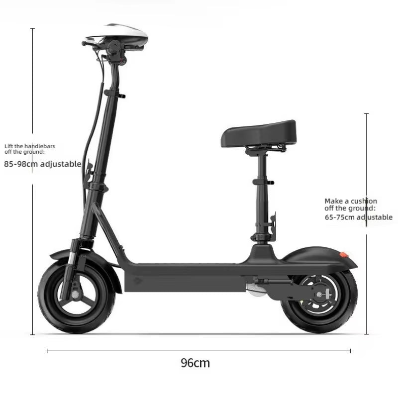 Driver'S Representative Folding Electric Bicycle Adult Portable Commuting Two Wheeled Electric Scooter Electric Dirt Bike